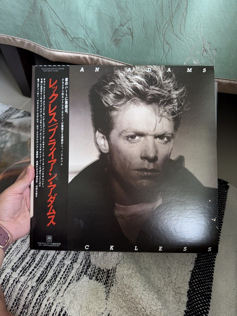 Bryan Adams Reckless Vinyl Record (Category: Vinyls) located in Lapu Lapu. Submitted by thegentleedit.ph (Listing ID 1459142282, Image 1). Description: - Bryan Adams Reckless vinyl record - Japanese pressing - Includes hits like "Summer of '69" and "Heaven" - Perfect addition to any music collection - Sold as is.