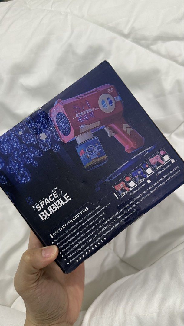 Bubble Machine (Category: Infant Playtime) located in Nilai. Submitted by jassylemonade (Listing ID 1459270420, Image 3). Description: Brand New Bought for marketing purposes / impulse then unused. Good condition .