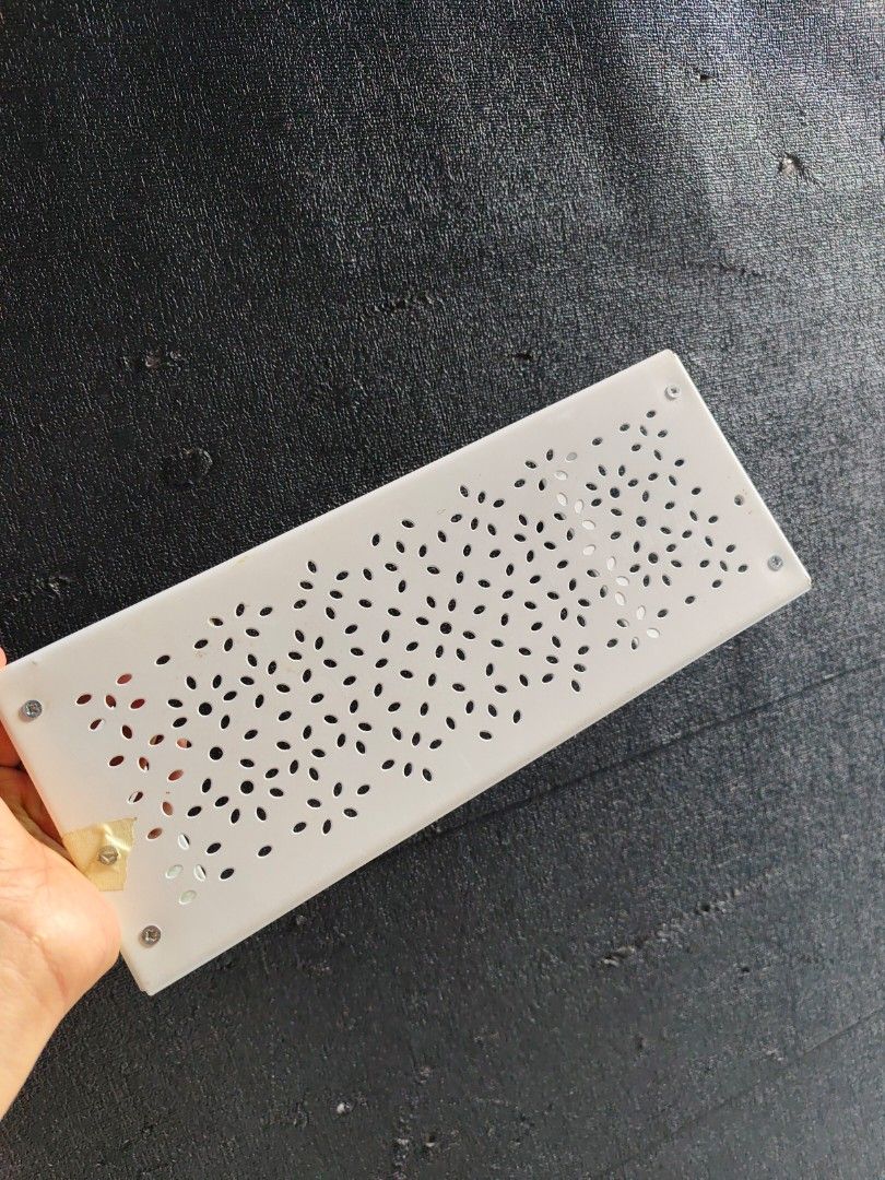 Bundle of 4 - White Perforated Metal Shelf Insert (Category: Shelves, Cabinets & Racks) located in Quezon City. Submitted by zs.onlinehub (Listing ID 1459178417, Image 3). Description: - White metal shelf insert - Decorative perforated pattern - Approx. 15 inches x 7 inches - Visible screws on edge - Some tape residue on bottom edge - Ideal for storage or decorative use pm me for more picture .