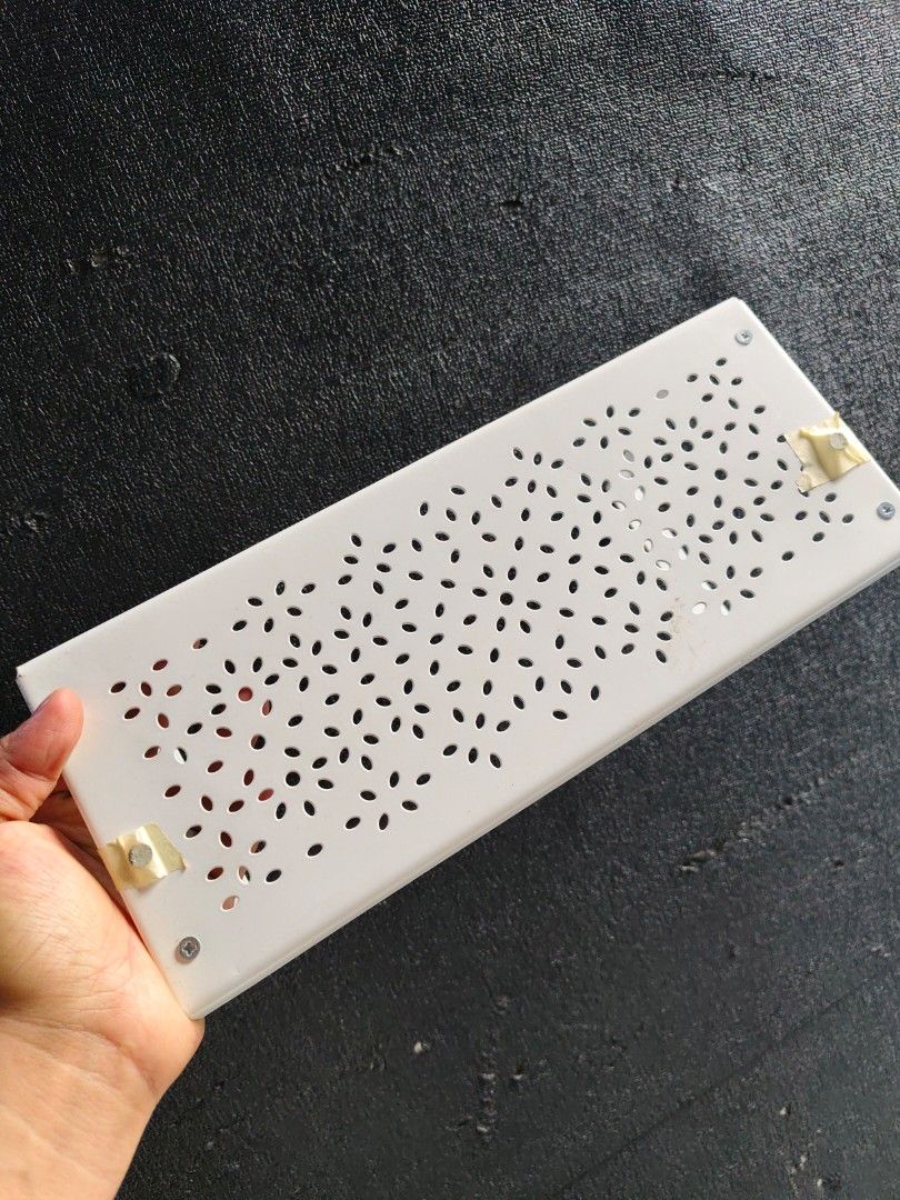 Bundle of 4 - White Perforated Metal Shelf Insert (Category: Shelves, Cabinets & Racks) located in Quezon City. Submitted by zs.onlinehub (Listing ID 1459178417, Image 2). Description: - White metal shelf insert - Decorative perforated pattern - Approx. 15 inches x 7 inches - Visible screws on edge - Some tape residue on bottom edge - Ideal for storage or decorative use pm me for more picture .