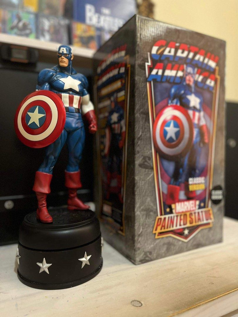 CAPTAIN AMERICA Bowen Designs Statue Marvel (Category: Figurines & Statues) located in Manila. Submitted by whysthisdealer (Listing ID 1459174909, Image 1). Description: Bowen Designs Full Size Statue - Captain America (Classic Version) 1:6 scale Opened to display only Brand new/mint condition Box not mint PHP 25,000 SM SUCAT MEETUP.
