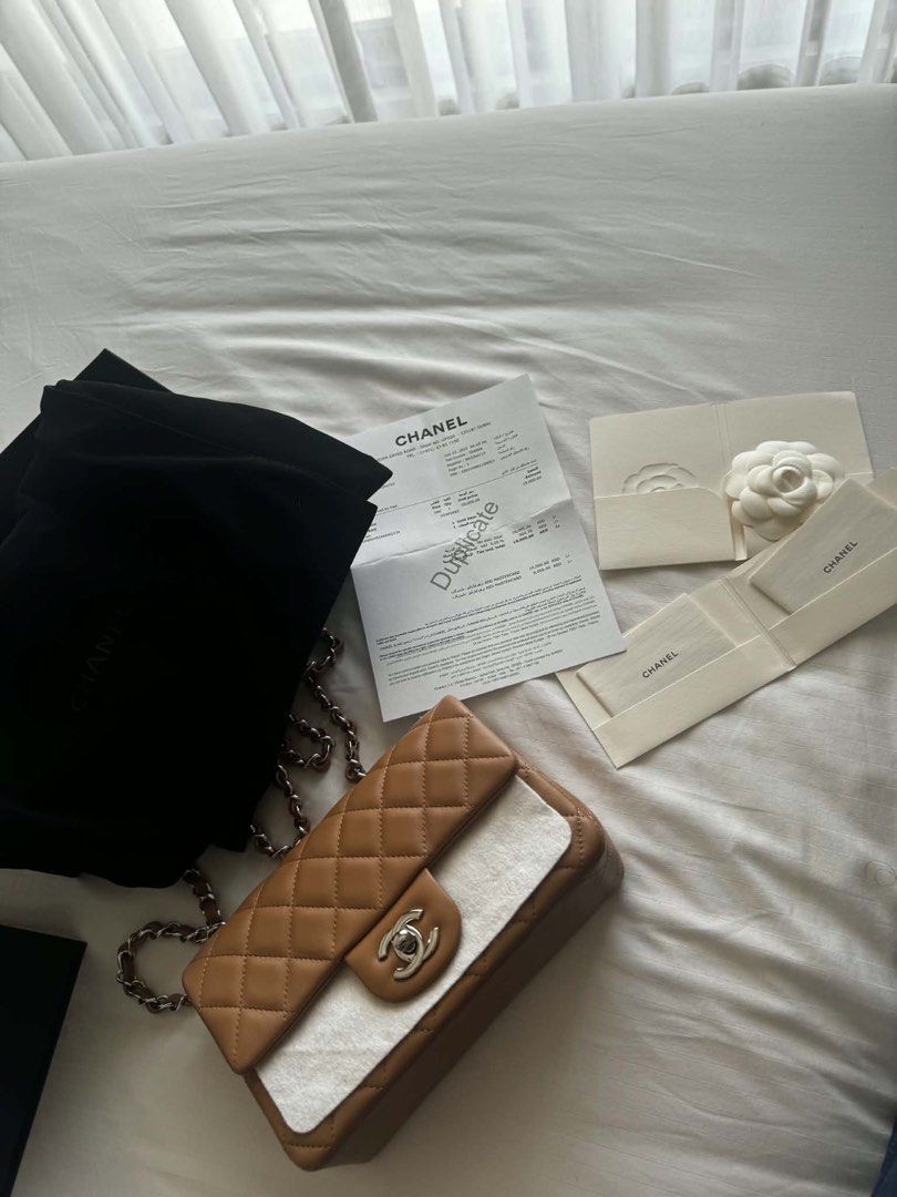 Chanel Classic Flap Bag (Category: Luxury Bags & Wallets) located in San Juan City. Submitted by onestopdecluttershop (Listing ID 1459124005, Image 1). Description: - Authentic Chanel Bag - Includes dust bag, authenticity card, and receipt - Classic quilted design - Chain strap - Snap closure - Interior zip pocket - Versatile for everyday or special occasions.