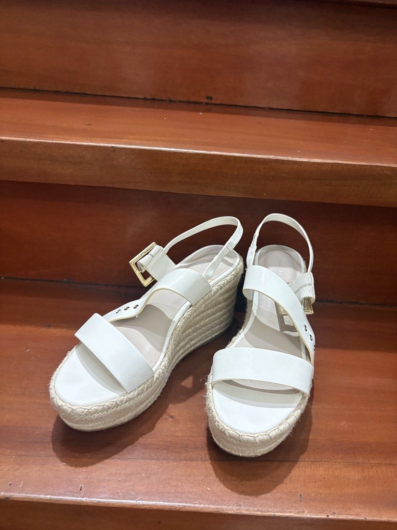 charles and keith white beach wedges heels (Category: Wedges) located in Muntinlupa City. Submitted by meowmeowmeow10101 (Listing ID 1459184274, Image 2). Description: .