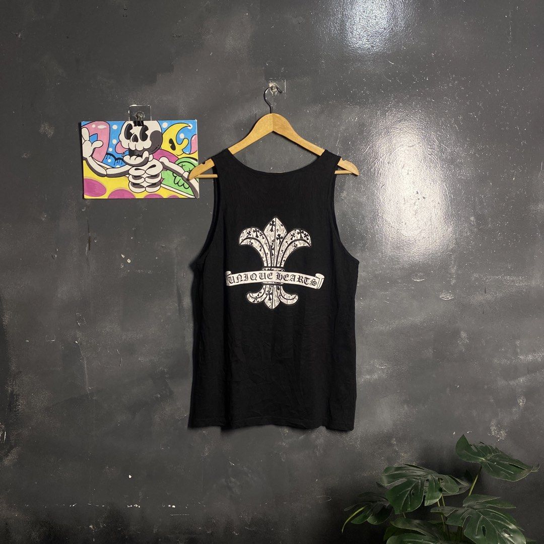 Chrome Hearts Tank Top (Category: Formal Shirts) located in Cebu City. Submitted by moisesthriftz (Listing ID 1459194342, Image 2). Description: CHROME HEARTS TANKTOP 20 WIDTH / 28 LENGTH NO ISSUE GOOD AS NEW OFF ONLY! SIZE MEDIUM 350 🏷️.