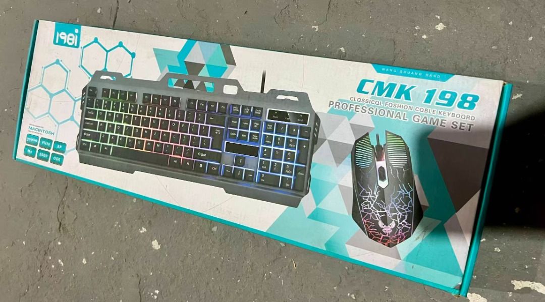 CMK-198 Gaming Rainbow Backlit LED Keyboard Mouse Bundle (Category: Computer Keyboard) located in Paranaque City. Submitted by pilipinashop (Listing ID 1459173752, Image 3). Description: brand new USB backlit gaming keyboard for gaming and working. 7 Adjustable LED backlit keyboard and colorful backlit mouse combo Non-slip design for good performance and comfort 104 keys, 19 keys non-conflict, removable keycaps, strengthened space key Plug and pl