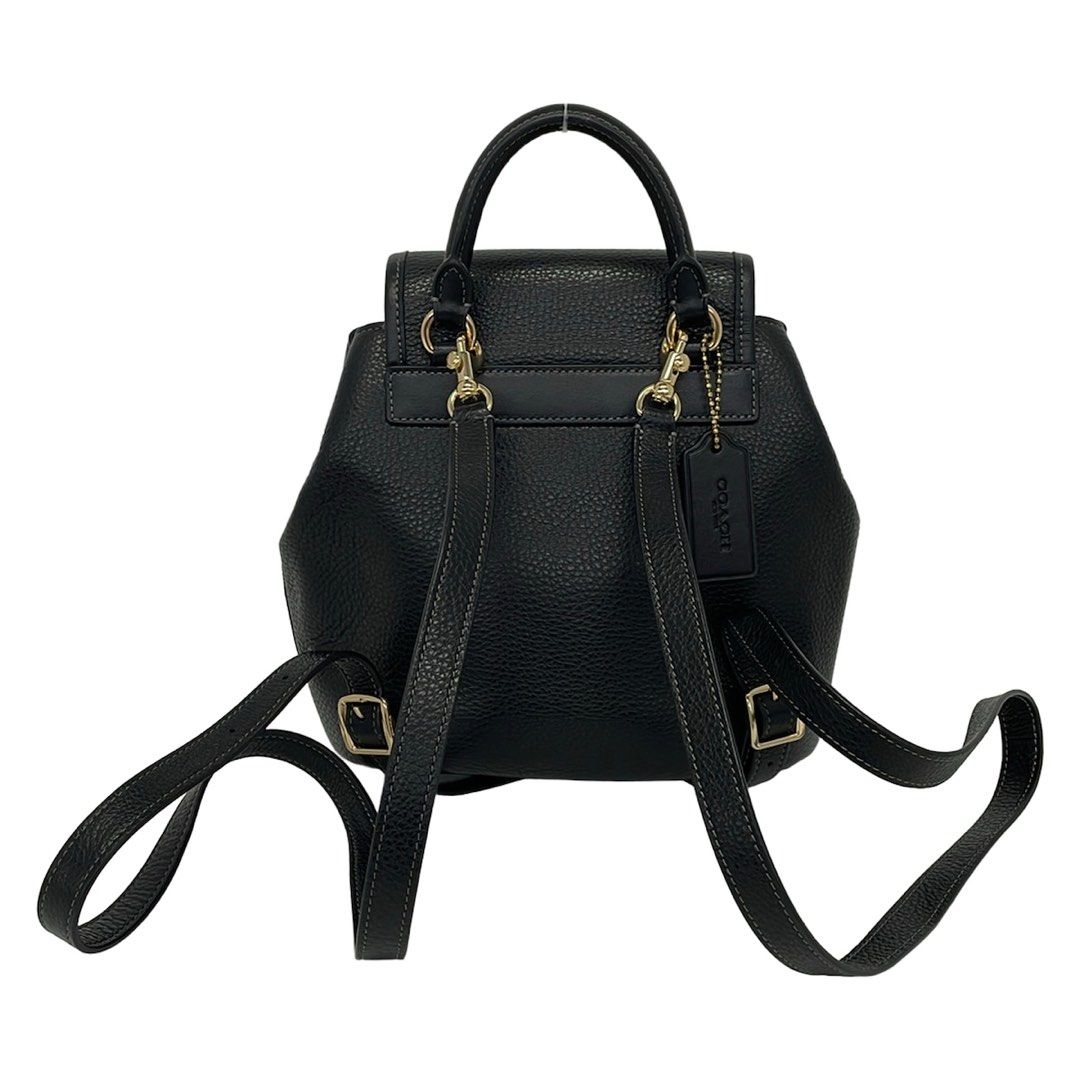 Coach Hadley Leather Backpack (Category: Backpacks) located in Las Pinas. Submitted by daisuki_japan_luxury_by_reiko (Listing ID 1459144262, Image 3). Description: brand COACH Genre Backpack subgenre others Model number CBH09 Size indicated none Actual size Height: Approx. 21 cm Width: Approx. 17.5 cm - 23 cm Depth: Approx. 11 cm Shoulder strap: Approx. 86 cm (If adjustable, the longest length is indicated) Size Guide color black design - ■Exteri