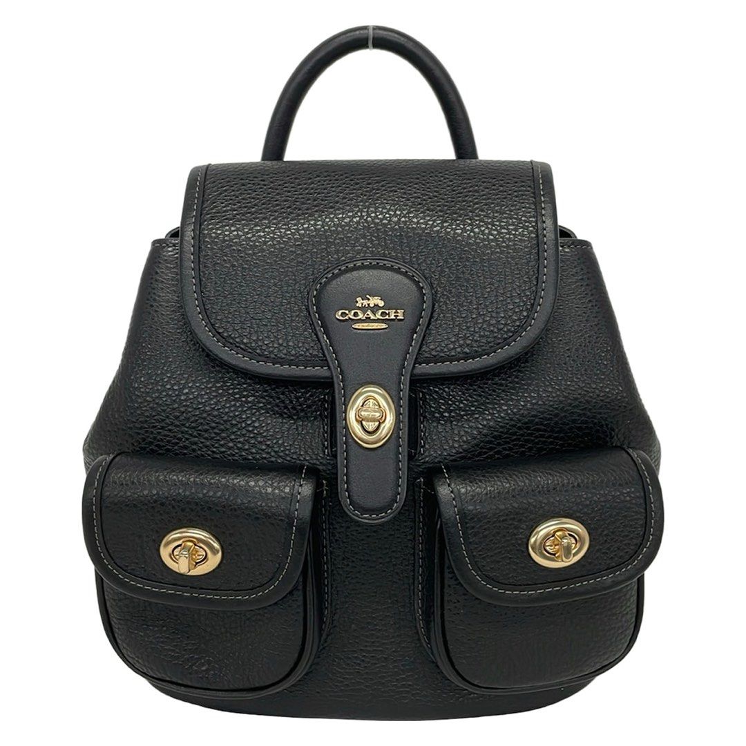 Coach Hadley Leather Backpack (Category: Backpacks) located in Las Pinas. Submitted by daisuki_japan_luxury_by_reiko (Listing ID 1459144262, Image 1). Description: brand COACH Genre Backpack subgenre others Model number CBH09 Size indicated none Actual size Height: Approx. 21 cm Width: Approx. 17.5 cm - 23 cm Depth: Approx. 11 cm Shoulder strap: Approx. 86 cm (If adjustable, the longest length is indicated) Size Guide color black design - ■Exteri