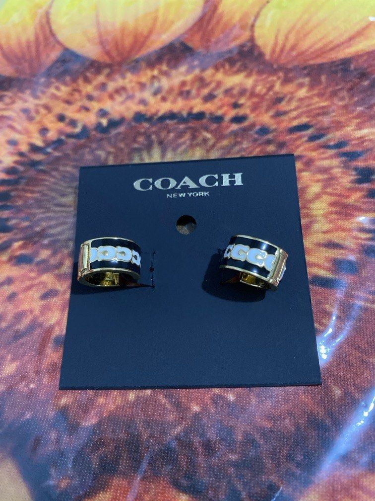 coach loop earrings black gold (Category: Earrings) located in Quezon City. Submitted by luvkobagsnshoes (Listing ID 1459158160, Image 1). Description: brand new. black and gold combination..