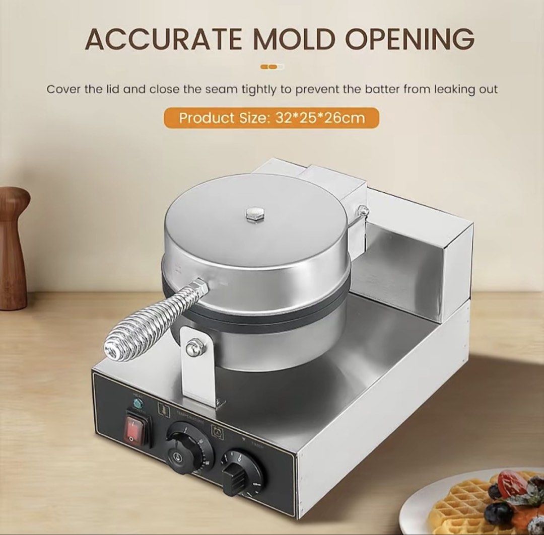 Commercial Non-Stick Waffle Maker (Category: Cookware & Accessories) located in Manila. Submitted by silverhawk.069da5 (Listing ID 1459217382, Image 2). Description: - Non-stick baking pan for easy waffle release. - Durable, high-quality material for long-lasting use. - Accurate mold design with tight-sealing lid to prevent batter leakage. - Simple to use for delicious homemade waffles. - Product Size: 32*25*26cm..