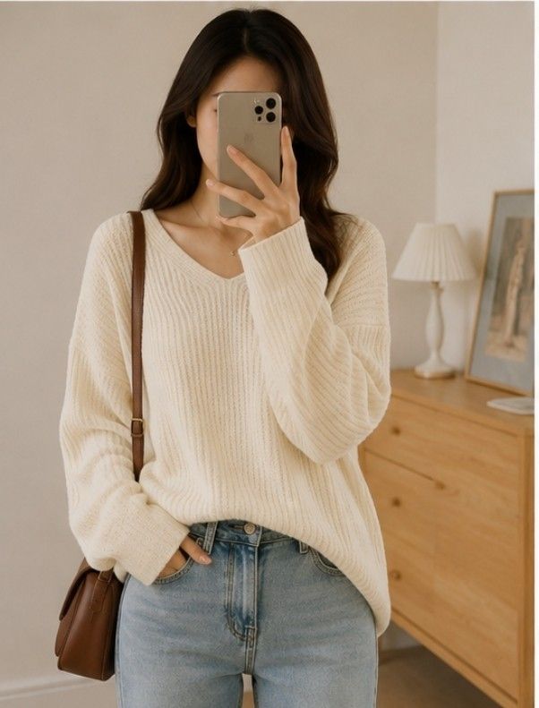 Cream Knit Sweater (Category: Coats, Jackets and Outerwear) located in Manila. Submitted by thrifters2600 (Listing ID 1459133249, Image 2). Description: O Soft & cozy knit material Relaxed & comfortable fit Lightweight & breathable Minimal & easy to style Perfect for everyday wear · Color: Cream · Size: M-L (Fits Medium to Large) ·Material: Knit / Acrylic Blend ·Condition: Preloved, Great Condition Gentle wear, lots of love left.