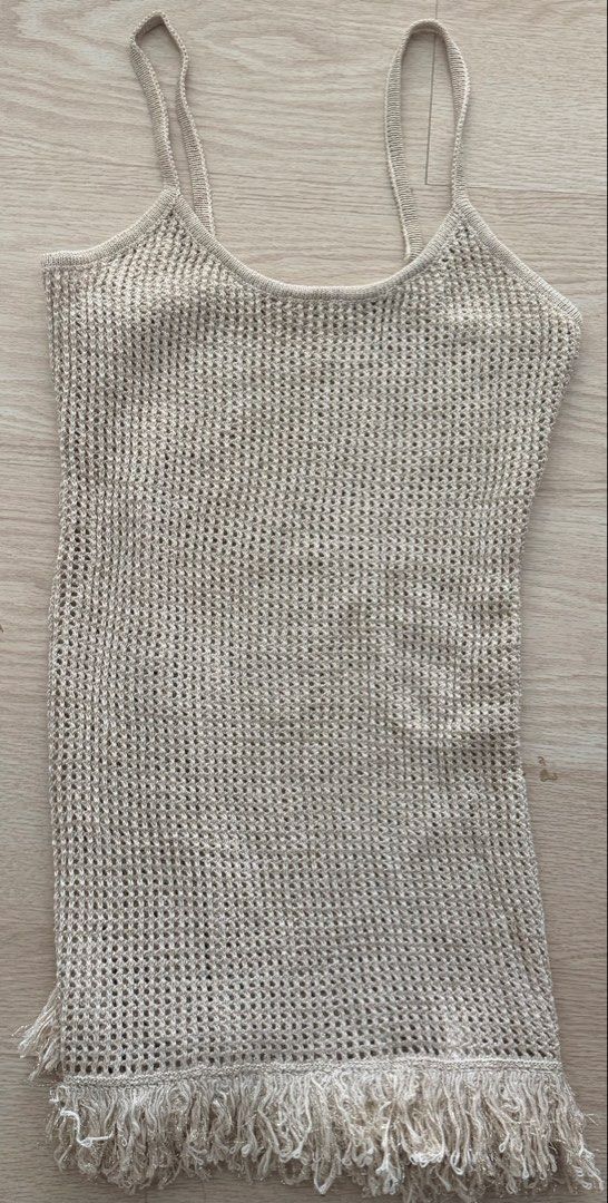 Crochet Mini Fringe Dress (Category: Dresses) located in Manila. Submitted by shopelainevillapando (Listing ID 1459132829, Image 1). Description: .