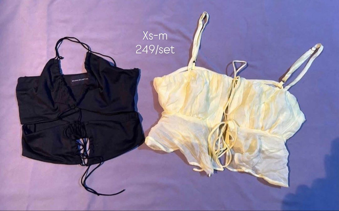 Crop Top Set (Category: Others Tops) located in Cavite. Submitted by declutterbymeee (Listing ID 1459266662, Image 1). Description: Details already posted on pic 📍 san pedro +54 sf via j&t.