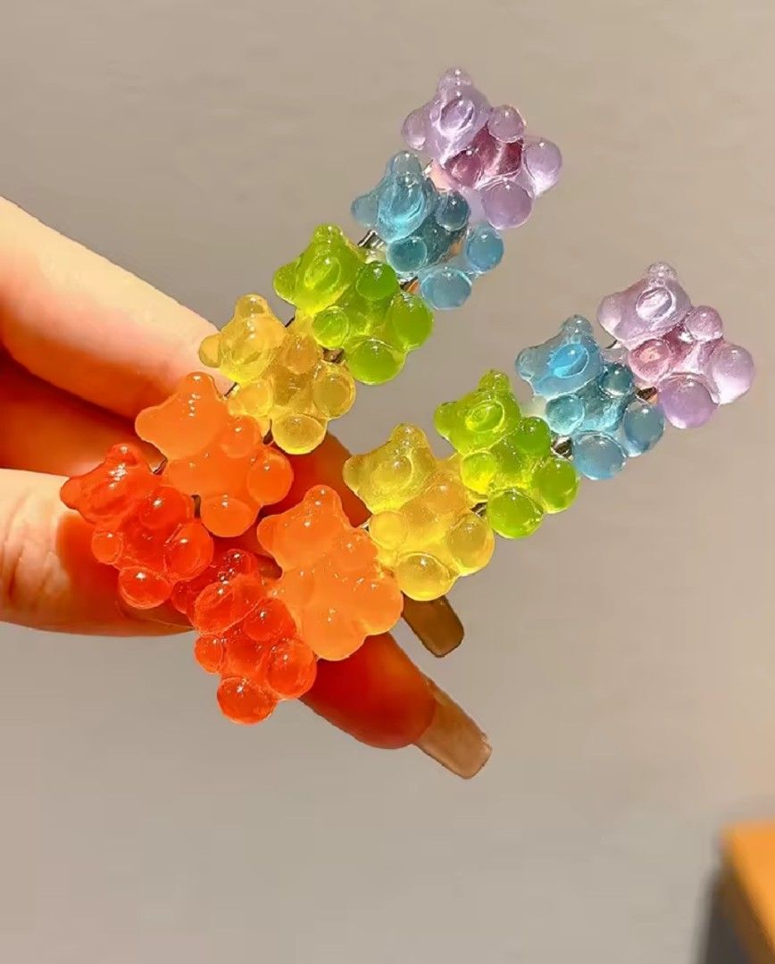 Cute Gummy Bears Rainbow Hairclips (Category: Babies & Kids Fashion) located in Quezon City. Submitted by chph2nd (Listing ID 1459259341, Image 2). Description: 3 pairs available. 80 per pair. lp posted..