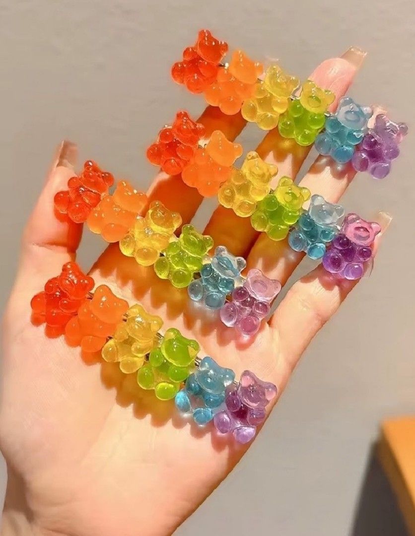 Cute Gummy Bears Rainbow Hairclips (Category: Babies & Kids Fashion) located in Quezon City. Submitted by chph2nd (Listing ID 1459259341, Image 1). Description: 3 pairs available. 80 per pair. lp posted..