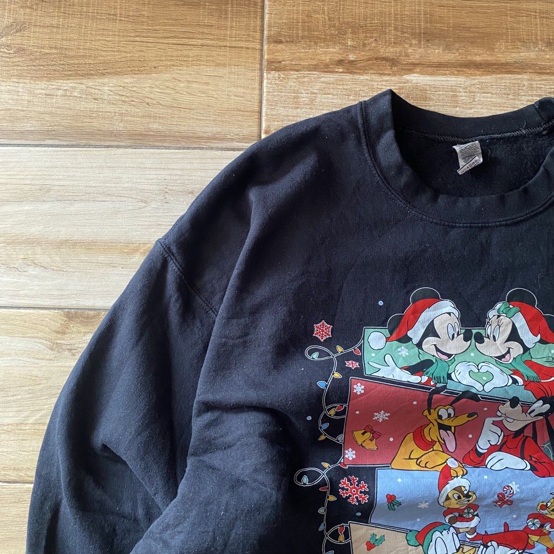 Disney Characters in Christmas Printed Sweater (Category: Coats, Jackets and Outerwear) located in Calamba. Submitted by wearlikenobody (Listing ID 1459261108, Image 3). Description: Length: 27.5” Width: 24” Condition: 10/10 Issue: none Size: XL on tags.