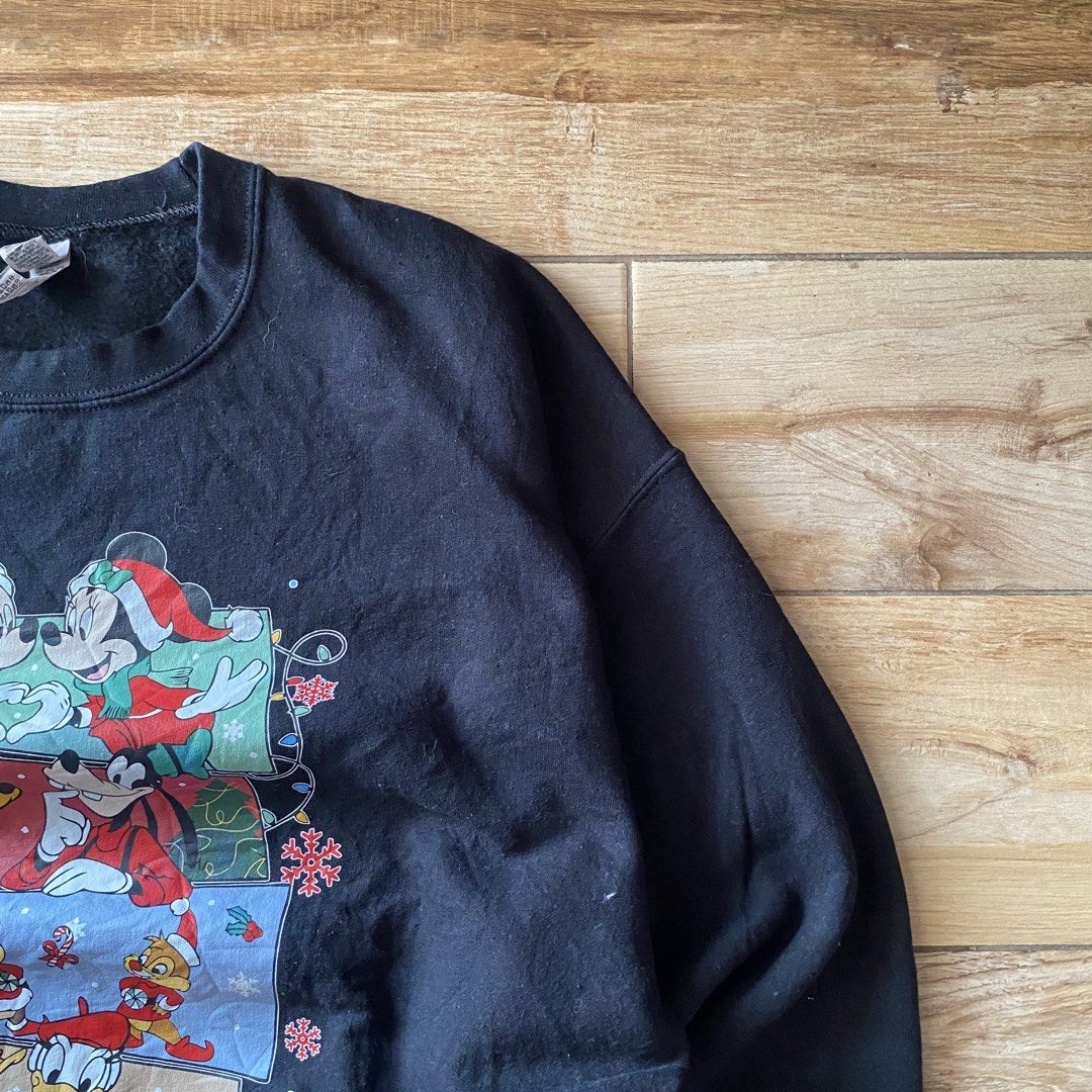 Disney Characters in Christmas Printed Sweater (Category: Coats, Jackets and Outerwear) located in Calamba. Submitted by wearlikenobody (Listing ID 1459261108, Image 2). Description: Length: 27.5” Width: 24” Condition: 10/10 Issue: none Size: XL on tags.