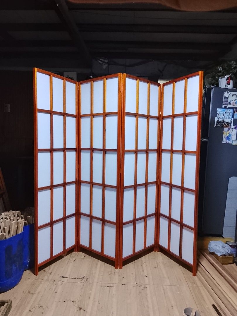 DIVIDER WALL FOLDABLE (Category: Other Home Furniture) located in Taytay. Submitted by jhuvy_ (Listing ID 1459188983, Image 1). Description: Transform your space with this elegant Japanese inspired divider partition!✨ Perfect for adding privacy, creating separate areas, or enhancing your home with a minimalist and modern aesthetic. Its foldable design makes it easy to move, store, and position anywhere you need. 🪵 Material: Wooden Native / Fabri