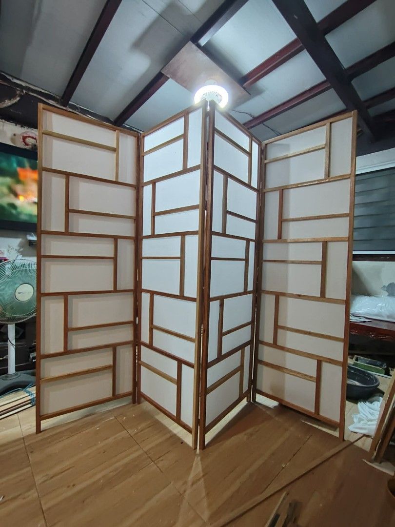 DIVIDER WALL FOLDABLE (Category: Other Home Furniture) located in Taytay. Submitted by jamiles_hndcfs (Listing ID 1459190027, Image 3). Description: Transform your space with this elegant Japanese inspired divider partition!✨ Perfect for adding privacy, creating separate areas, or enhancing your home with a minimalist and modern aesthetic. Its foldable design makes it easy to move, store, and position anywhere you need. 🪵 Material: Wooden Native
