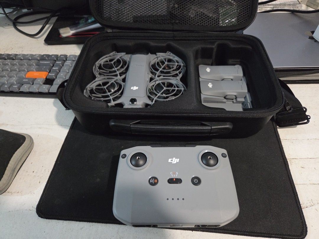 DJI Neo 2 Fly More Combo (Category: Drones) located in Iba. Submitted by kamira.ni.rosi (Listing ID 1459160795, Image 3). Description: DJI Neo 2 - Weight: 151–160 g - Flight Time: ~19 minutes (per battery) x 3 - Camera: 1/2‑inch CMOS, 12 MP, 4K up to 100 fps - Stabilization: 2‑axis gimbal + RockSteady EIS - Max Range: 7 km - Storage: 49 GB internal - Obstacle Avoidance: Omnidirectional vision + infrared + laser radar - Wind Resistance: Level 5 (1