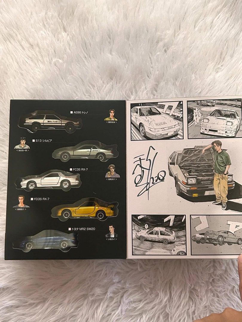 Dream Tomica Initial D Special Set Takara Tomy (Category: Vehicle & Diecast Models) located in Porac. Submitted by gerceecartsz (Listing ID 1459149642, Image 2). Description: FOR SALE : DREAM TOMICA INITIAL D SPECIAL SET — ₱3,500 only & free sf !! — onhand and in good condition — payo or 3 days payment w/ dp — mop: gcash or bank transfer — mod: jnt — loc: porac, pampanga - Includes: AE86 Trueno, S13 Silvia, FC3S RX-7, FD3S RX-7, Toyota MR2 SW20 -