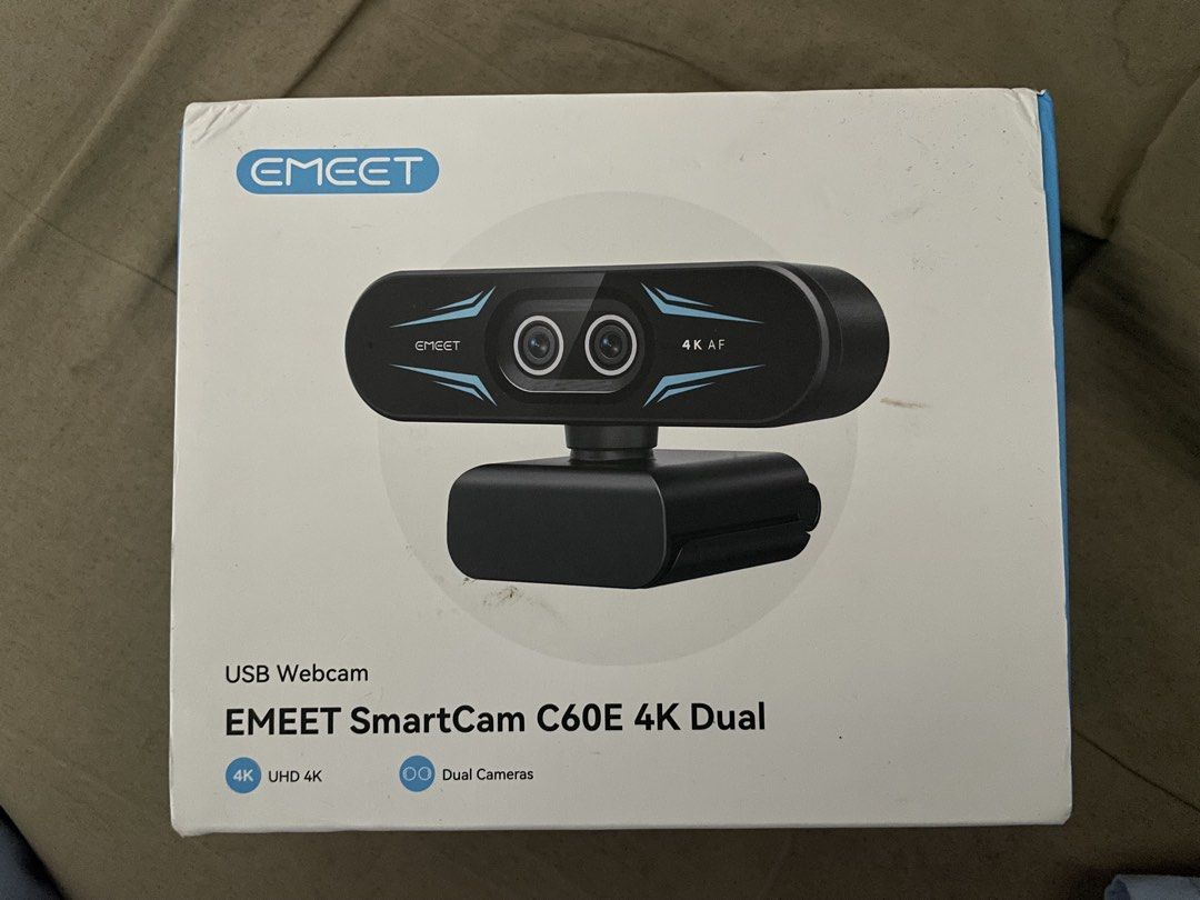 EMEET SMARTCAM C60E 4K DUAL WEBCAM (Category: Video Cameras) located in Angono. Submitted by ladycuadoro.store (Listing ID 1459247808, Image 1). Description: Ginamit lang for content and hindi na ginamit. Sayang naka stock lang. .