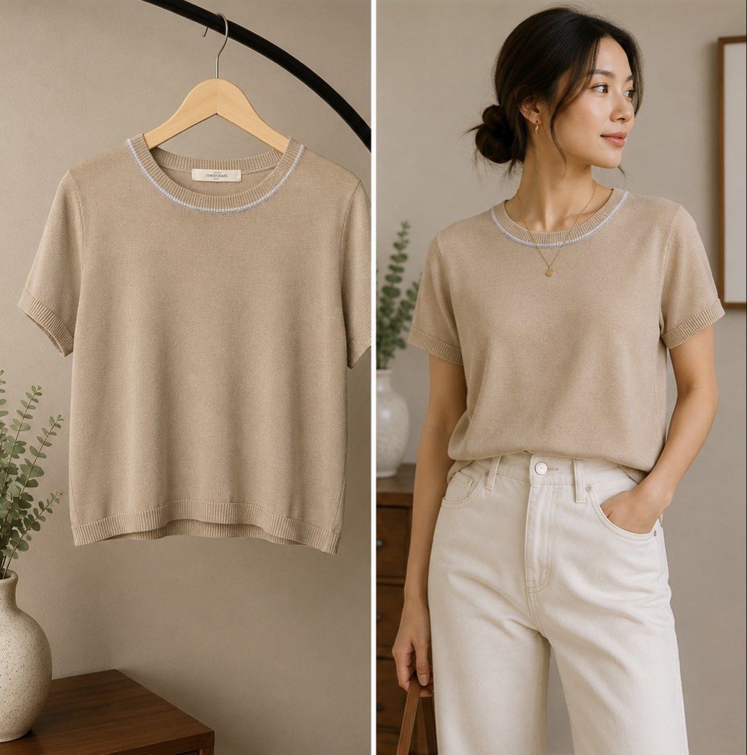 For Me Knitted Blush Blouse (Category: Blouses) located in Quezon City. Submitted by lynylynn (Listing ID 1459227929, Image 1). Description: .