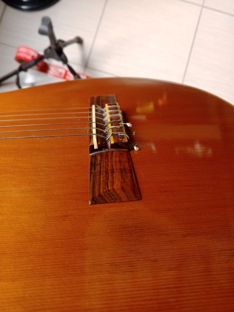 Fuji Classical Guitar - High Quality Handmade (Category: Musical Instruments) located in Manila. Submitted by papong89 (Listing ID 1459107231, Image 3). Description: - Genuine Fuji handmade classical guitar - Beautiful, natural wood grain - High-quality gold-plated tuners - Ideal for beginner to intermediate musicians - Excellent playability and sound.