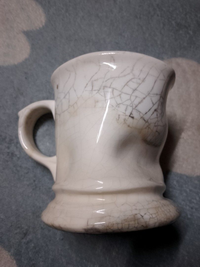 Funny "Mistakes" Mug - White Ceramic (Category: Coffee & Tea Tableware) located in Cardona. Submitted by nick_and_maria (Listing ID 1459218292, Image 2). Description: - Japan ceramics - Humorous white ceramic mug - Features funny spelling mistakes: 'Misteaks!', 'Mistaches', 'Messstakes' - Interior has some staining - Unique piece for your desk or collection.