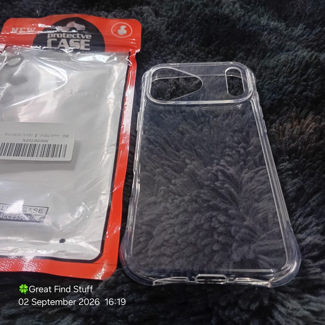 [GFS] Clear Case for Iphone 17 Pro Max (Category: Cases & Sleeves) located in Quezon City. Submitted by greatfindstuff (Listing ID 1459166266, Image 2). Description: [GFS] Iphone 17 Pro Max Clear Case 📌Condition • Never Been Used • As is • no box 📍Novaliches, Quezon City 🛵 Lalamove • Self Pick up • Grab 💰Gcash • Maya • BPI • Cash on pick up .