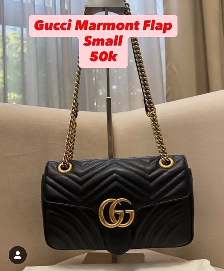 Gucci marmont flap small (Category: Luxury Bags & Wallets) located in Quezon City. Submitted by thriftfindsmanila (Listing ID 1459207966, Image 1). Description: .