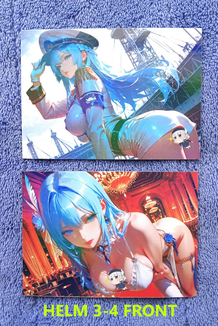 Helm Nikke Anime Game Photo Card Singles Batch 2 (Category: Raw Singles) located in Iloilo. Submitted by jrmagallanes78 (Listing ID 1459101351, Image 2). Description: PhP 25 per photo card. In case of reprints, minimum order of 3-6 2-sided cards is required. Photos are 2-sided prints and are front laminated with glossy reflective film and back laminated with holo effect film. Anime/Game: Nikke: Goddess of Victory Characters: Helm (2 regular) Dime