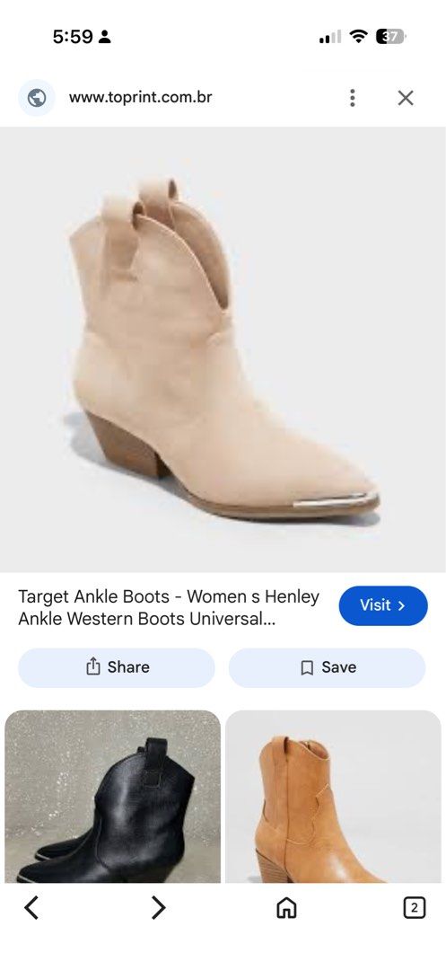 Henley Ankle Western Boots Universal... (Category: Boots) located in Mandaluyong City. Submitted by itsellasanchez (Listing ID 1459184551, Image 2). Description: .