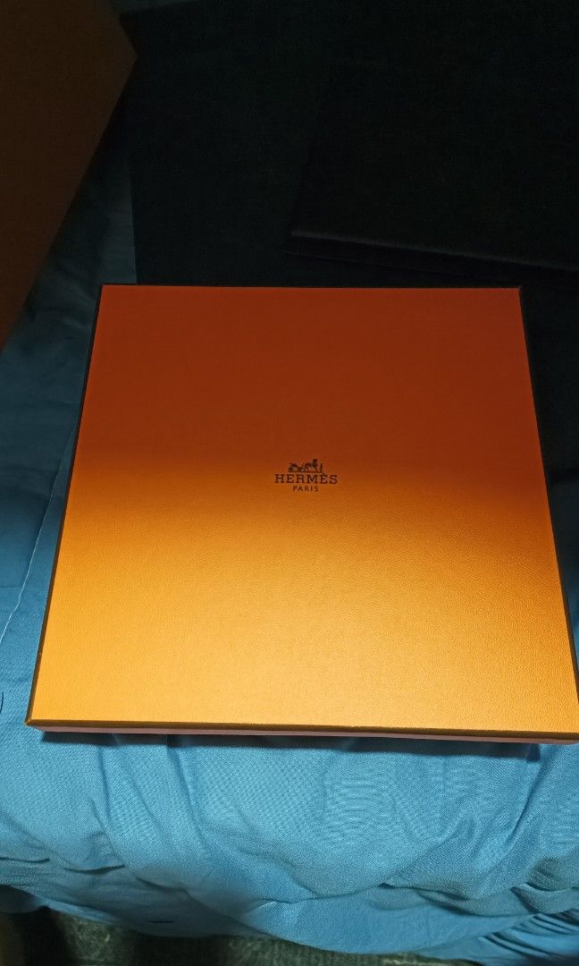 Hermes box size 20x20x4.5 cm (Category: Storage Boxes & Baskets) located in Pasay City. Submitted by khim1202ma07307 (Listing ID 1459210614, Image 1). Description: .
