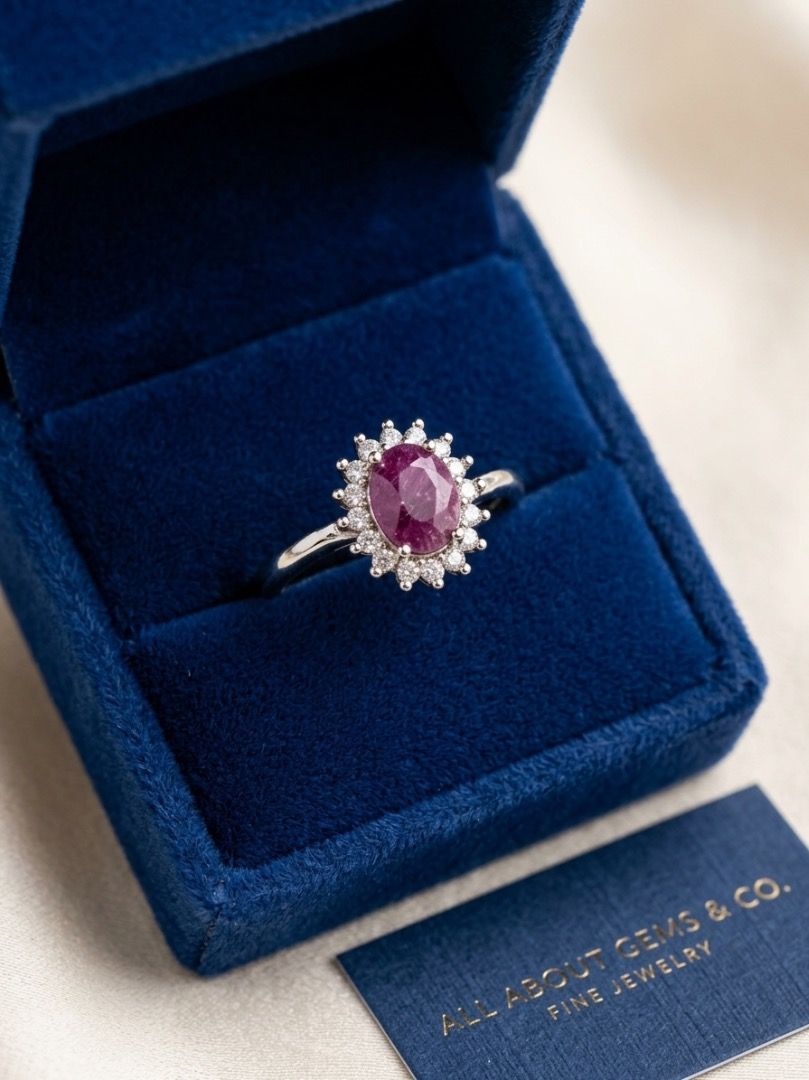 HIGH QUALITY 1.50 carat Natural Burmese Matte Ruby Simple Oval Sunflower Ruby Ring (UV REACTIVE!) (Category: Rings) located in Mandaluyong City. Submitted by allaboutgemsandco (Listing ID 1459097720, Image 1). Description: HIGH QUALITY 1.50 carat Natural Burmese Matte Ruby Simple Oval Sunflower Ruby Ring (UV REACTIVE!) Stone Size: 8.3mmx5.7mm Ring Size: Adjustable Price: Php 600 add shipping fee for less than Php 1000 REASON FOR SALE: Clearing ou