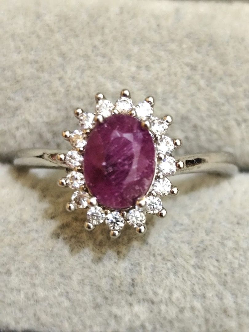 HIGH QUALITY 1.50 carat Natural Burmese Matte Ruby Simple Oval Sunflower Ruby Ring (UV REACTIVE!) (Category: Rings) located in Mandaluyong City. Submitted by allaboutgemsandco (Listing ID 1459097720, Image 2). Description: HIGH QUALITY 1.50 carat Natural Burmese Matte Ruby Simple Oval Sunflower Ruby Ring (UV REACTIVE!) Stone Size: 8.3mmx5.7mm Ring Size: Adjustable Price: Php 600 add shipping fee for less than Php 1000 REASON FOR SALE: Clearing ou