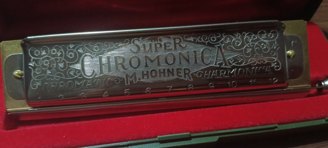 Hohner Super Chromonica 270 Harmonica Made in Germany (Category: Musical Instruments) located in Batangas. Submitted by baning_finds (Listing ID 1459185552, Image 3). Description: - Hohner Super Chromonica 270 Chromatic Harmonica - Made in Germany - Original green case with red velvet lining included - Ideal for all harmonica players - Feel free to ask questions!.