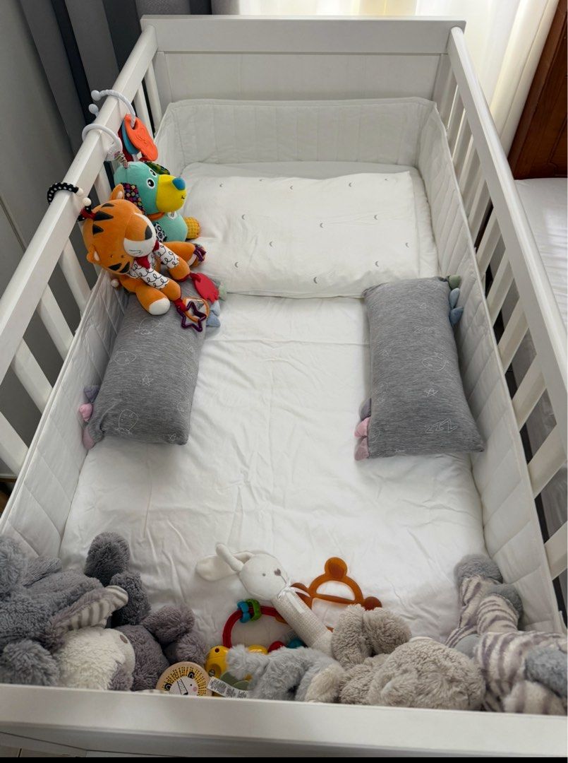 IKEA Sundvil Crib (Category: Cots & Cribs) located in Las Pinas. Submitted by joycerdmd (Listing ID 1459161354, Image 1). Description: - IKEA Sundvik Crib - Color: White - Size: 60x120 cm - Condition: Good, with minor flaws - Convertible design for long-term use - Sturdy and safe for your baby.