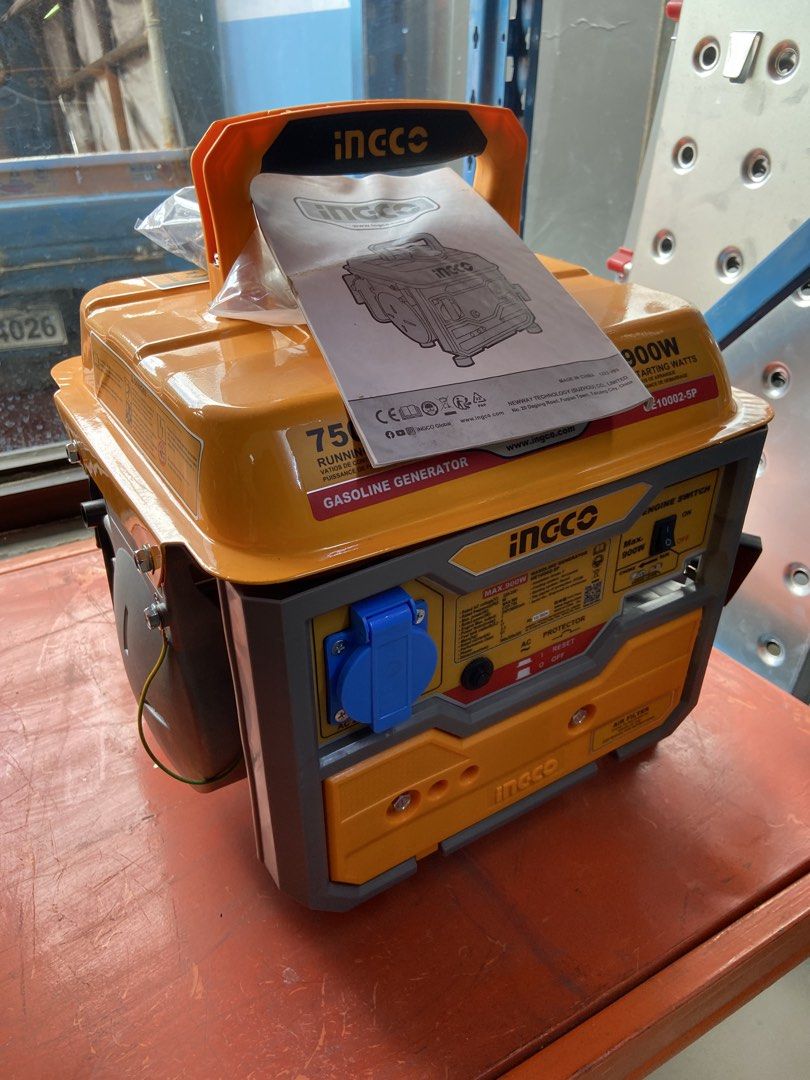 INGCO GASOLINE GENERATOR (Category: Announcements) located in San Pablo. Submitted by justineange628 (Listing ID 1459101570, Image 2). Description: ⚡ INGCO GE10002-5P GASOLINE GENERATOR – 900W ⚡ 🔋 Compact • Reliable • Practical Power! Need a dependable power source for your home, small business, outdoor activities, or emergency backup? The INGCO GE10002-5P Gasoline Generator is a compact and convenient choice for your basic power needs. 💪 📋 PR