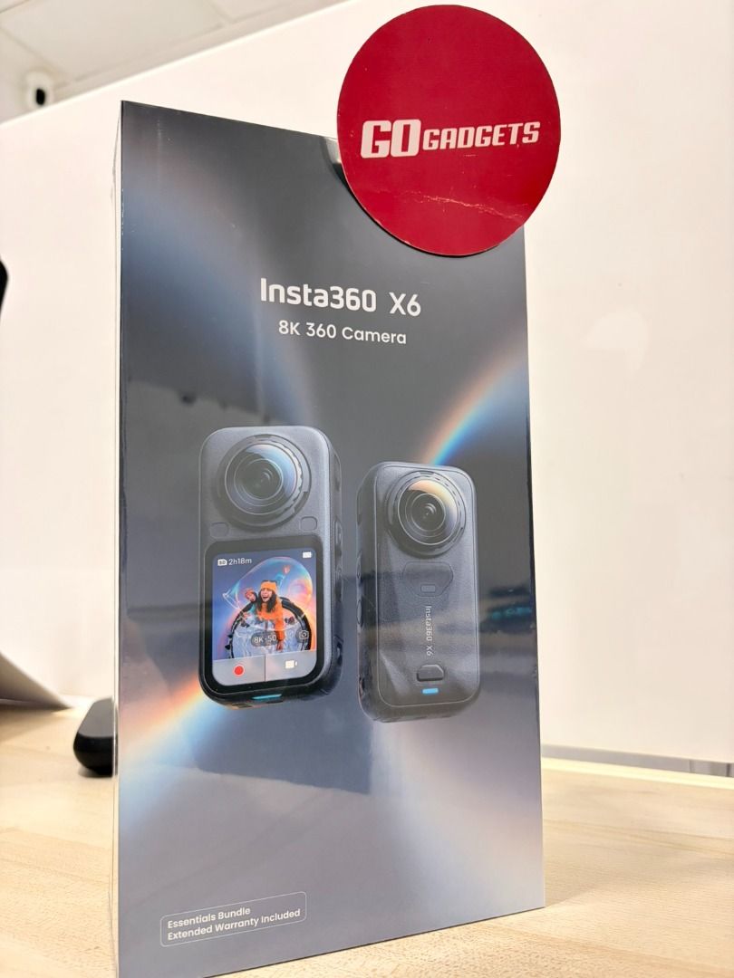 Insta360 X6 8K 360 Camera Essentials Bundle (Category: Cameras) located in Caloocan City. Submitted by brightfalcon.8419cc (Listing ID 1459184753, Image 1). Description: - Insta360 X6 8K 360 Camera - Essentials Bundle - Includes: Camera, Extra Battery, 114cm Invisible Selfie Stick, Fast Charge Case, Protective Pouch, Lens Cloth, Lens Cap, Quick Start Guide - Extended Warranty Included.