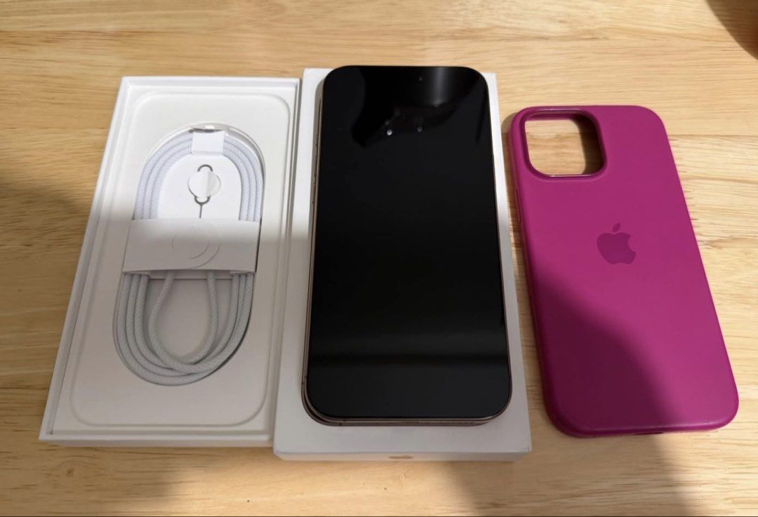 Iphone 16 Pro Max (Category: Other Gadgets) located in Makati City. Submitted by jugaounalois (Listing ID 1459124685, Image 2). Description: iPhone 16 Pro Max 256gb Dessert Titanium Personal phone, Lady owned Factory Unlocked (Any sim) 90% battery health 559cc NTC Approved No issues No history of repair and Never been opened No dents and No scratches Face id and true tone all working Unli reset and unli check upon meet up Inclusions: Complete Uni