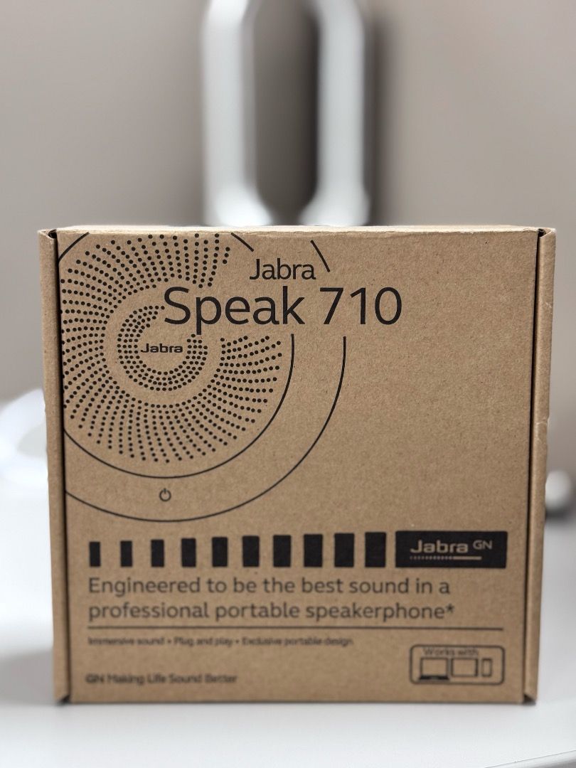 Jabra Speak 710 MS USB/BT & Link370 Speakerphone (Category: Soundbars, Speakers & Amplifiers) located in Caloocan City. Submitted by acechaluce2026 (Listing ID 1459135907, Image 1). Description: - Jabra Speak 710 MS speakerphone - Works with USB and Bluetooth - Includes Link370 USB adapter - Comes with protective carrying case - Engineered for professional portable sound - Plug and play design - Ideal for meetings on the go 2 pcs available - 7.5k