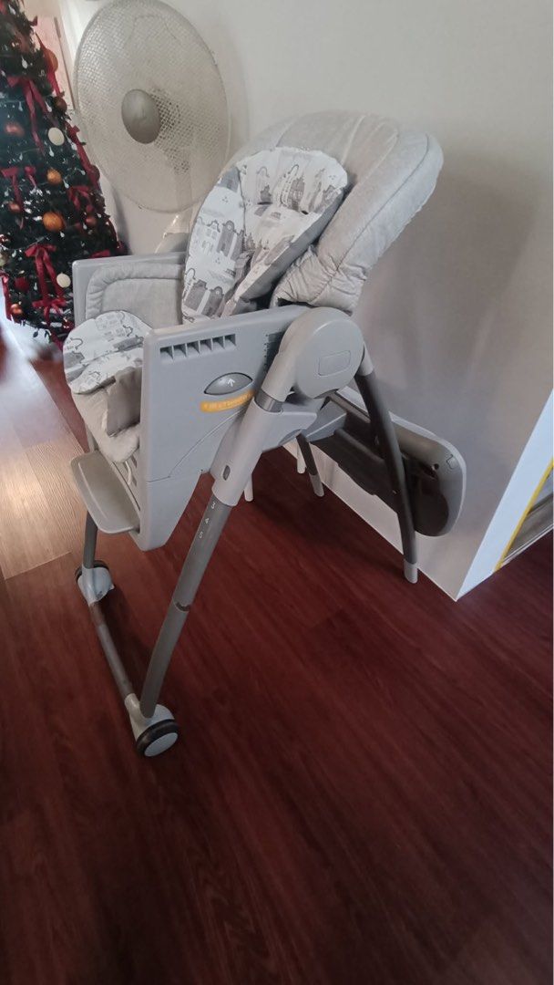 Joie 6 in 1 High Chair (Category: Baby High Chairs) located in Bulacan. Submitted by minimalistattorneymom (Listing ID 1459091487, Image 1). Description: - Adjustable height and recline for customized comfort - Removable tray makes cleaning a breeze - Folds compactly for easy storage - Adorable city print seat design - Ideal for making meal times enjoyable and convenient .