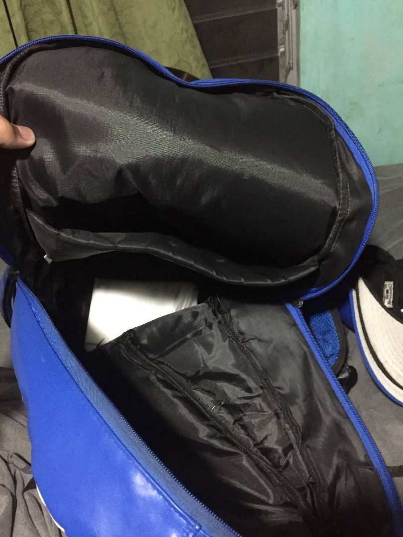 Jordan Backpack Blue and White (Category: Backpacks) located in Taguig. Submitted by mark_antaran (Listing ID 1459097397, Image 3). Description: - Stylish blue Jordan backpack with white accents - Iconic Jumpman logo on the front - Spacious main compartment with internal organization pockets - Comfortable padded shoulder straps - Perfect for school, gym, or everyday adventures - Shows minor signs of wear, but plenty of life left!.