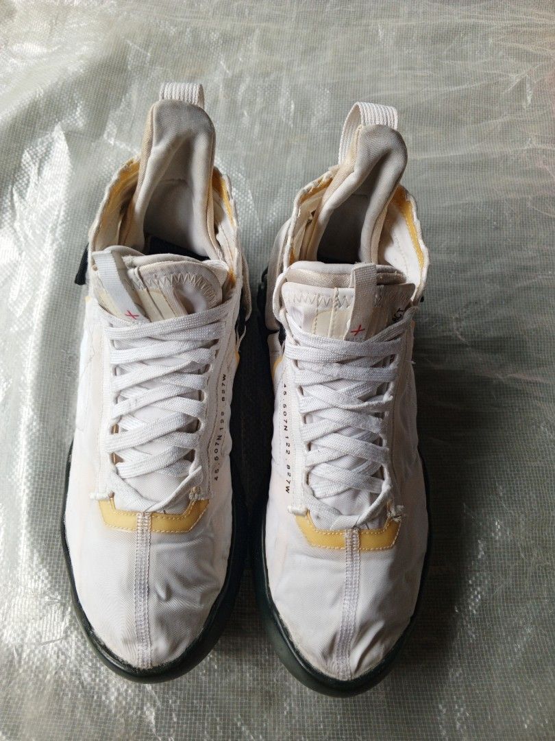 Jordan Proto-React Sneakers US 7.5 / UK 6.5 (Category: Sneakers) located in Taytay. Submitted by ThriftRacks (Listing ID 1459178215, Image 3). Description: - Jordan Proto-React Sneakers - Size: US 7.5 / UK 6.5 - Color: White with yellow accents - Sole: black - Ideal for: Casual wear or light training - Feel free to ask questions!.