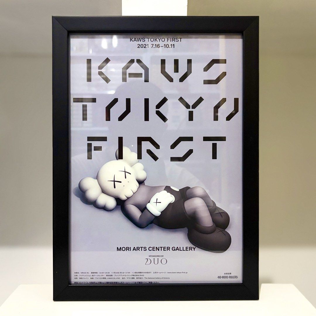 KAWS Tokyo First Framed Authentic Japanese Exhibition Pamphlet (Category: Frames & Pictures) located in Santa Rosa. Submitted by shikaricollectibles (Listing ID 1459101630, Image 1). Description: KAWS Tokyo First Framed Authentic Japanese Exhibition Pamphlet Price: ₱600 per frame Framed A4 Flyers Paper Size: 8.27 x 11.69 inches (A4) Frame Size: 12.75 x 9.25 inches Frame Thickness: 0.5 inches Frame Color: Black Glazing: Glass .
