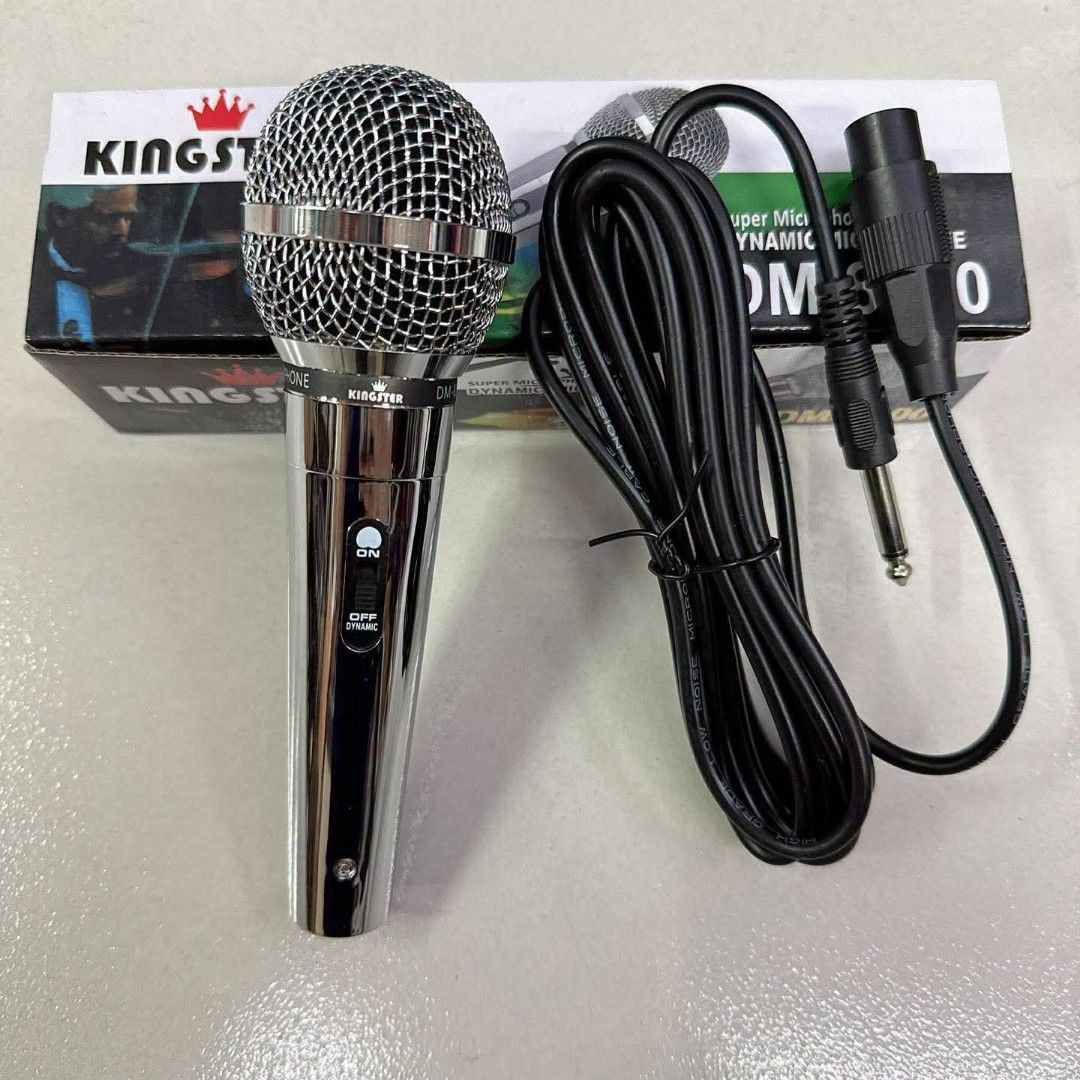 Kingster DM-8000 Super Microphone Core Dynamic Microphone (Category: Microphones) located in Manila. Submitted by chaionlineshop (Listing ID 1459145966, Image 2). Description: - Kingster DM-8000 Dynamic Microphone - Super microphone core - Built-in on/off switch - Comes with cable and connector - Ideal for karaoke, speeches, and presentations - Original box included.