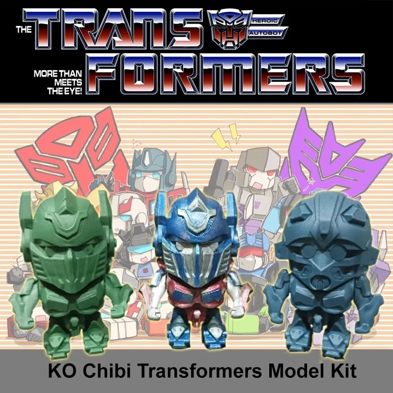 KO Chibi Transformers (Category: Designer & Blind Box Toys) located in Quezon City. Submitted by victr2 (Listing ID 1459248502, Image 1). Description: KO Chibi Transformers Model Kits Transformers in cute Chibi form...you can build these models in under 2 minutes! Each kit contains one random, blind boxed model. You never know which one you are going to get! Models stand approximately 2-1/2" tall, and are unpainted and ready to be customized. FYI