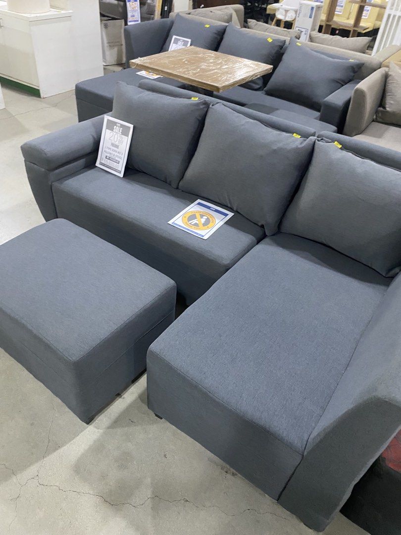 SOFA (Category: Sofas) located in Manila. Submitted by amandy.james (Listing ID 1459132469, Image 3). Description: L TYPE SOFA WITH 3PILLOWS AND STOOL.
