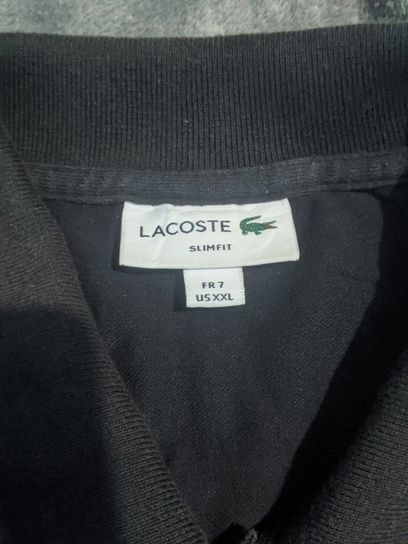 Lacoste Slim Fit Polo Shirt (Category: Tshirts & Polo Shirts ) located in San Ildefonso. Submitted by tripniberto (Listing ID 1459235986, Image 2). Description: Lacoste Dimes:21.5/27.5L Issue: Need wash, Fold Line and sunfade collar and ribbing (see photos) Color Rate: 9/10(or better) (lighting may affect the color on images) MOP: gcash MOD: j&t(+sf) NO RUSH SHIPPING!!! (3-5days Ship out!) please manage your expectations this is ukay items PM if 