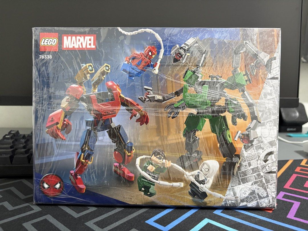 LEGO Marvel Spider-Man Mech Battle vs. Doc Ock 76338 (Category: Lego & Building Sets) located in Manila. Submitted by wildtree_7d6348 (Listing ID 1459271798, Image 2). Description: - Brand New LEGO Marvel Set: Mech Battle: Spider-Man vs. Doc Ock - Set Number: 76338 - Piece Count: 315 pieces - Includes Minifigures: Spider-Man, Ghost-Spider, and Doc Ock - Ideal for Marvel fans and LEGO collectors - Engage in epic battles with iconic characters.